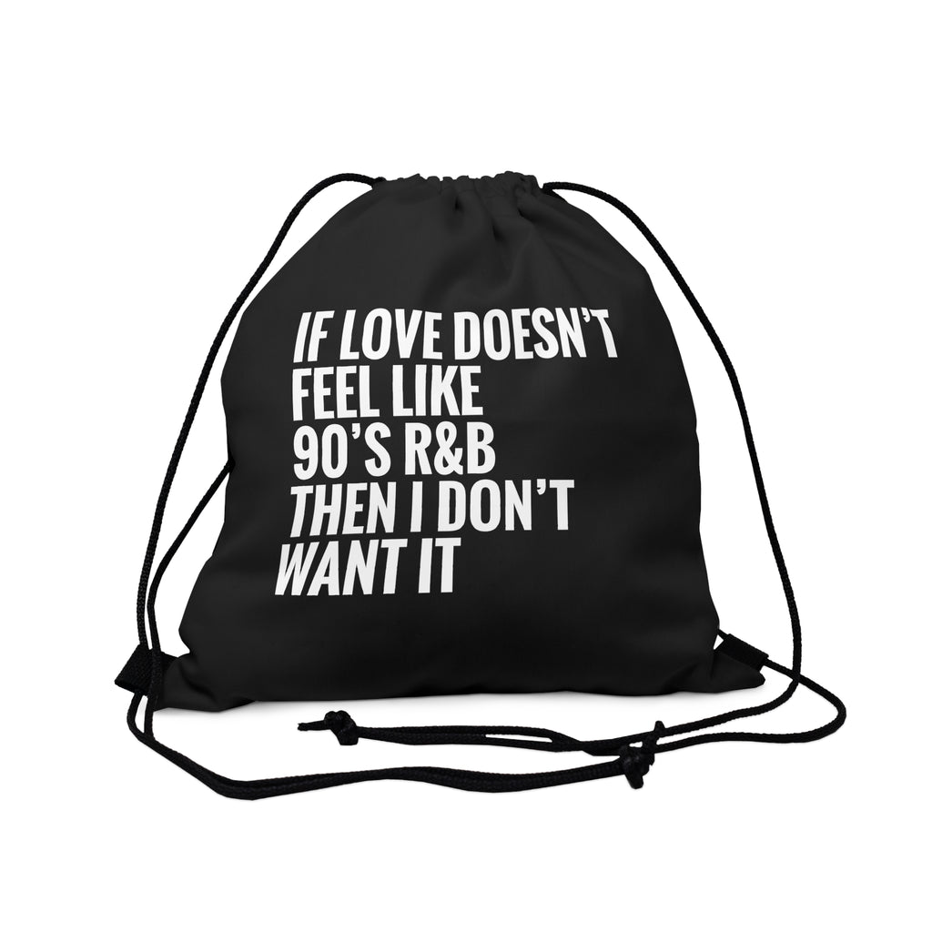 90s Love Drawstring Bag Black