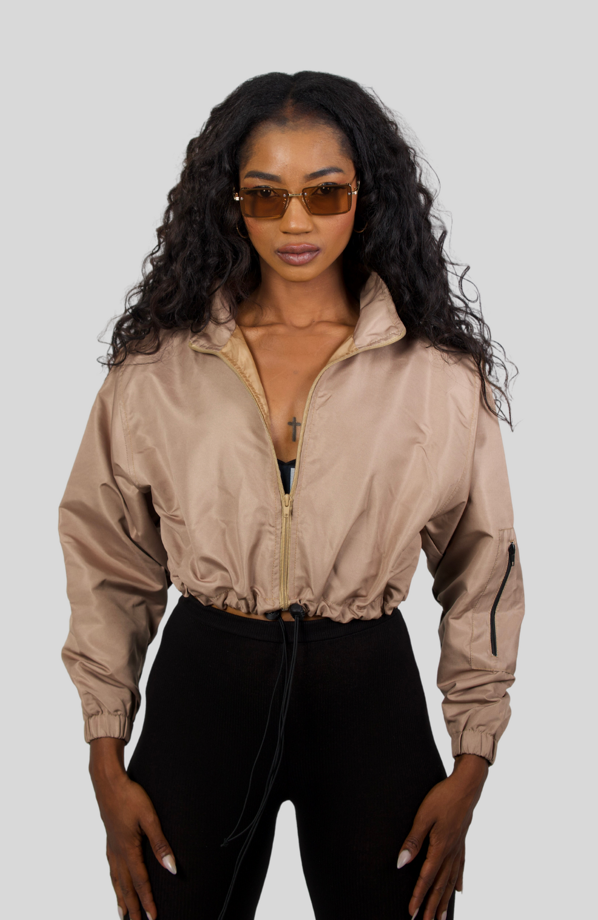 Khaki Windbreaker