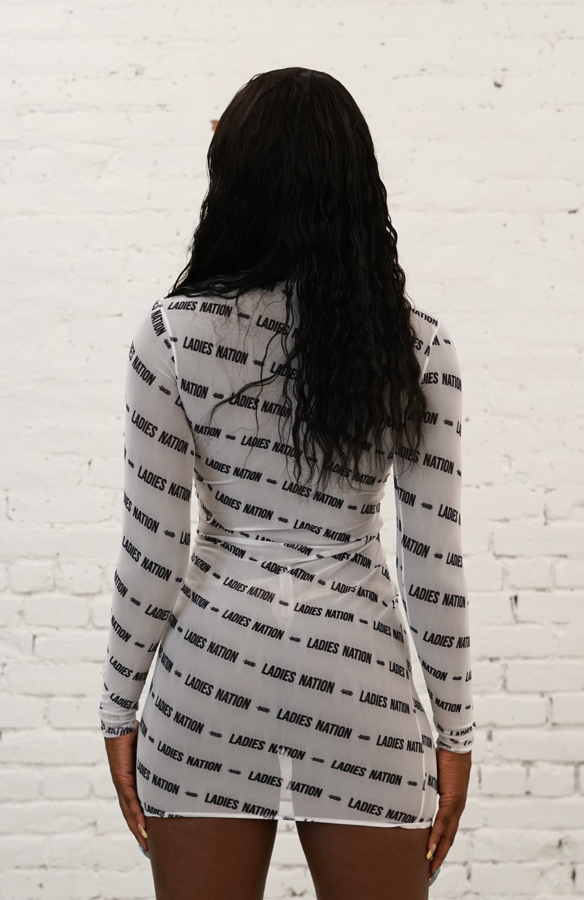 Mesh Dress - White